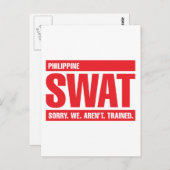 Philippinische SWAT - Rot Postkarte (Vorne/Hinten)