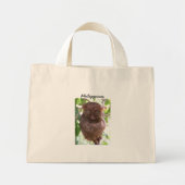 Philippinische Tarsier-Tasche Mini Stoffbeutel (Vorne)