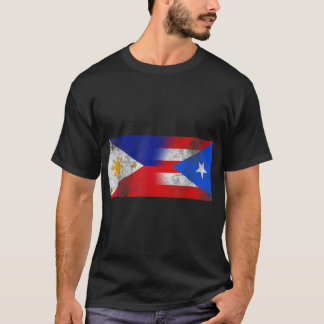 philippinische und puerto-amerikanische Flagge T-Shirt