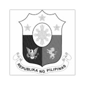 Philippinische Wappen - Briefmarke aus Kautschuk Gummistempel (Prägung)