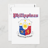 Philippinische Wappen Postkarte (Vorne/Hinten)