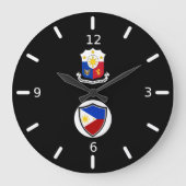 Philippinische Wappenmarke Große Wanduhr (Vorderseite)