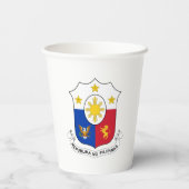 Philippinische Wappenpapiertassen Pappbecher (Rückseite)