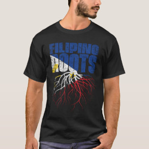 Philippinische Wurzeln Philippinen Heritage-Flagge T-Shirt