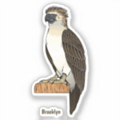 Philippinischer Adler-Cartoon Aufkleber (Vorderseite)