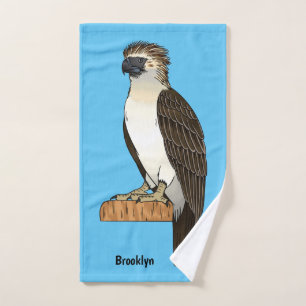 Philippinischer Adler-Cartoon Badhandtuch Set