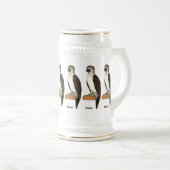 Philippinischer Adler-Cartoon Bierglas (VorderseiteRechts)