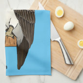 Philippinischer Adler-Cartoon Geschirrtuch (Viertel Falte)