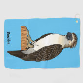Philippinischer Adler-Cartoon Golfhandtuch (Horizontal)
