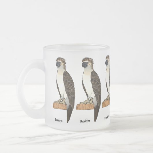 Philippinischer Adler-Cartoon Mattglastasse (Links)