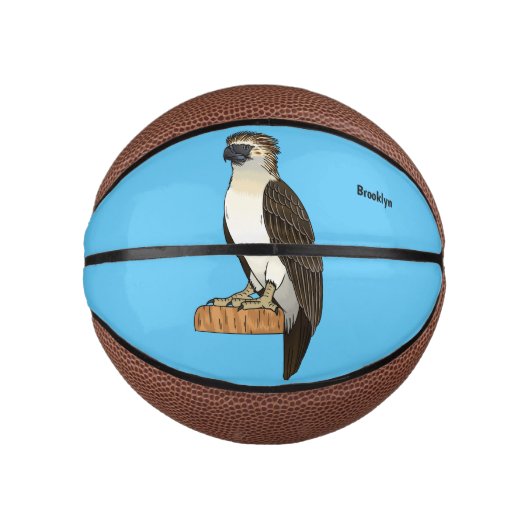 Philippinischer Adler-Cartoon Mini Basketball (Vorderseite)