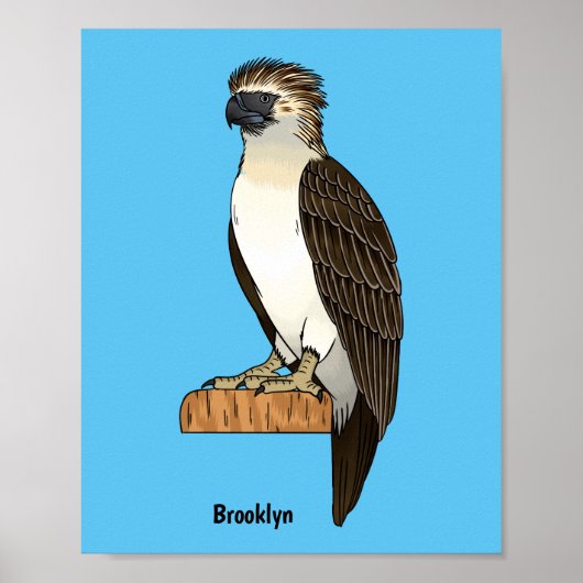 Philippinischer Adler-Cartoon Poster (Vorne)