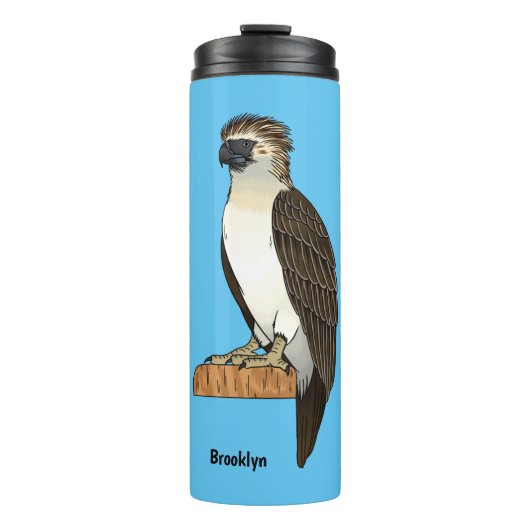 Philippinischer Adler-Cartoon Thermosbecher (Vorderseite)