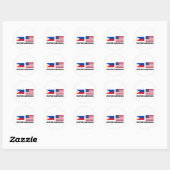 Philippinischer Amerikaner Runder Aufkleber (Blatt)
