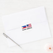 Philippinischer Amerikaner Runder Aufkleber (Umschlag)