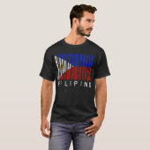 Philippinischer Flaggen-Barcode T-Shirt (Vorne ganz)