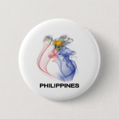 PHILIPPINISCHER FLAGGEN-Rauch Button (Vorderseite)