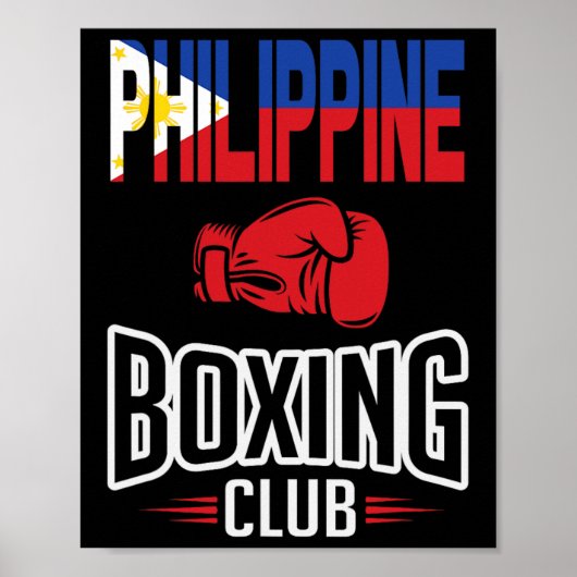 Philippinischer Flaggenboxing Poster (Vorne)
