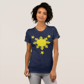 Philippinischer grundlegender Sun und Sterne - T-Shirt (Vorne ganz)