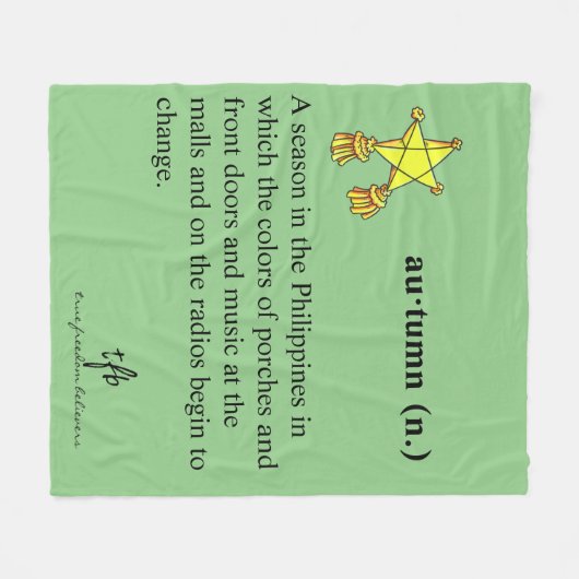 philippinischer Herbst Fleecedecke (Vorderseite (Horizontal))