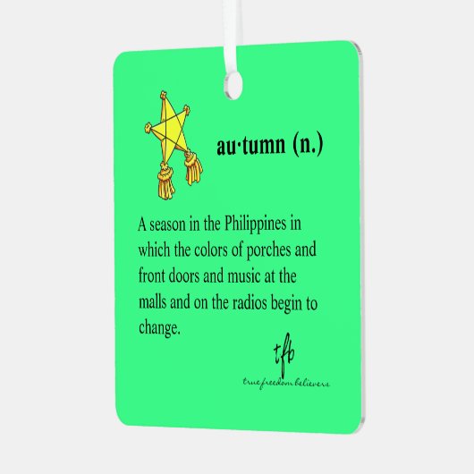 philippinischer Herbst Ornament Aus Metall (Vorderseite links)