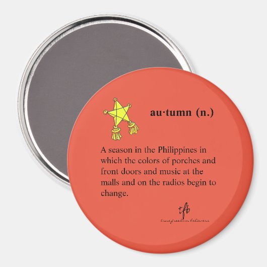 philippinischer Herbstkreislauf Magnet (Vorderseite/Rückseite)