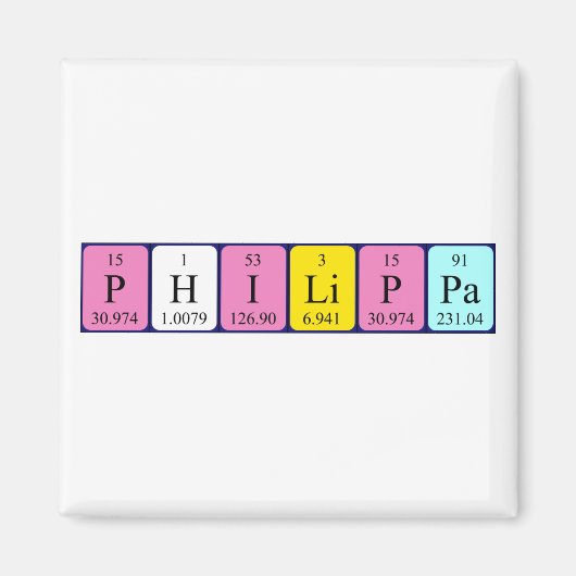 Philippinischer Periodenmagnet Magnet (Vorne)