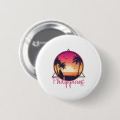 Philippinischer Stolz Strand Surfen Geschenk Phili Button (Vorne & Hinten)