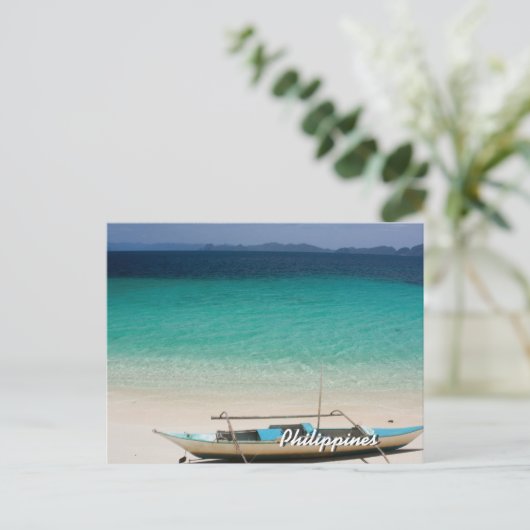 Philippinischer Strand Postkarte (Stehend Vorderseite)