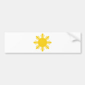 Philippinischer Sun, Pinoy Sun, Filipino Sun Autoaufkleber (Vorne)