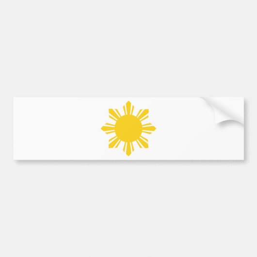 Philippinischer Sun, Pinoy Sun, Filipino Sun Autoaufkleber (Vorne)
