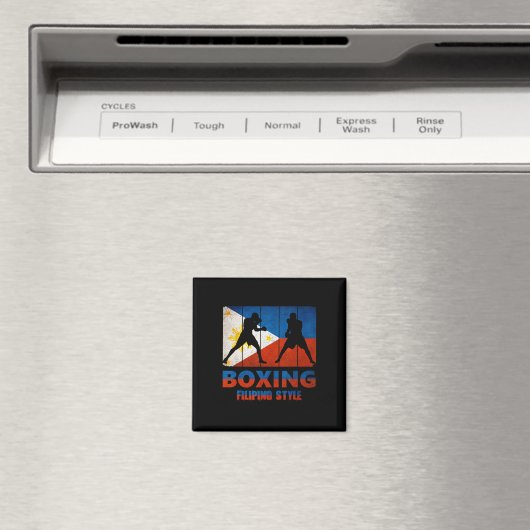 Philippinischer Vintager Boxstil Großer Philippini Magnet (In Situ (Geschirrspüler))