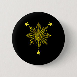 Philippinisches Erbe - Polynesischer Stammeskriege Button