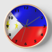 philippinisches Flaggendesign Wanduhr (Vorderseite)