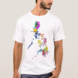 Philippinisches Karten-T-Shirt T-Shirt