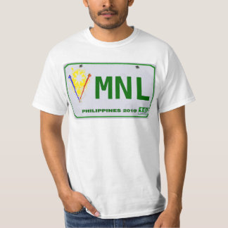 Philippinisches Kfz-Kennzeichen Manilas (MNL) T-Shirt