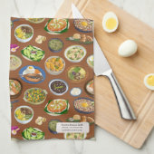 philippinisches Lebensmittelmuster Geschirrtuch (Viertel Falte)