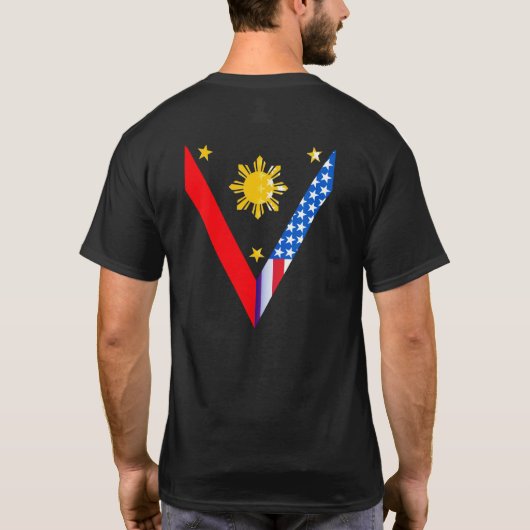 Philippinisches T-Shirt des Amerikaner-V (Rückseite)