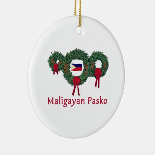 Philippinisches Weihnachten 2 Keramikornament (Rechts)