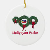 Philippinisches Weihnachten 2 Keramikornament (Vorne)