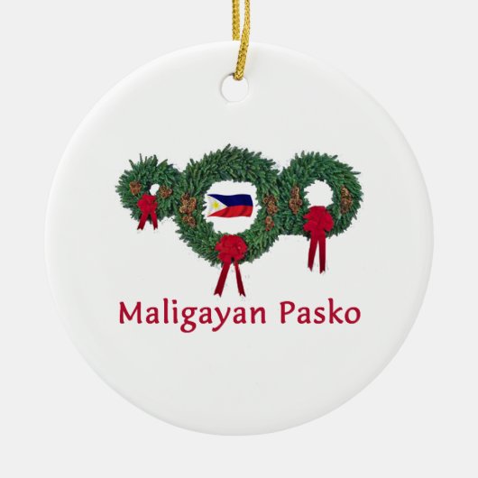 Philippinisches Weihnachten 2 Keramikornament (Vorne)