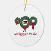 Philippinisches Weihnachten 2 Keramikornament (Links)