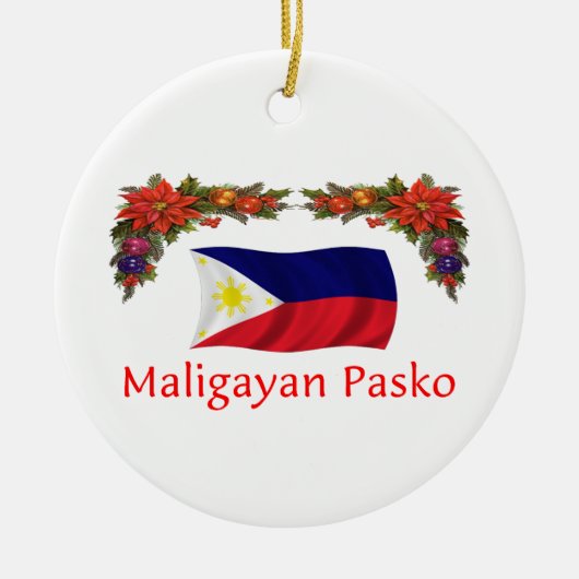 Philippinisches Weihnachten Keramik Ornament (Vorne)