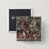 Philippino Frauen, die unter einem Bananen-Baum, Button (Vorne & Hinten)