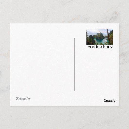 Philippinsel Postkarte (Rückseite)