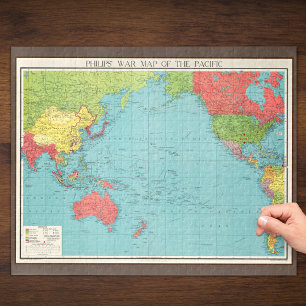 Philips' Kriegs Karte des Pazifik, 1945 Puzzle