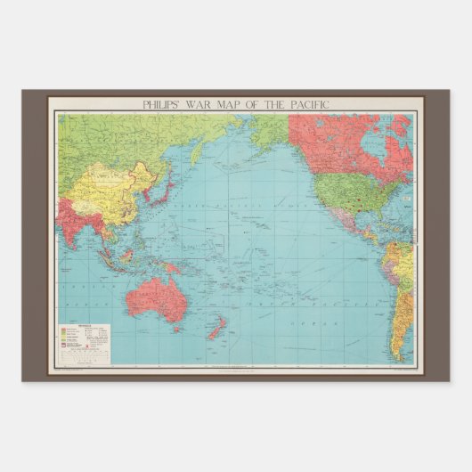 Philips' Kriegsmappe des Pazifiks, 1945 Geschenkpapier Set (Vorderseite)