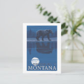 Philipsburg, MontanaBear im Mondlicht Postkarte (Stehend Vorderseite)