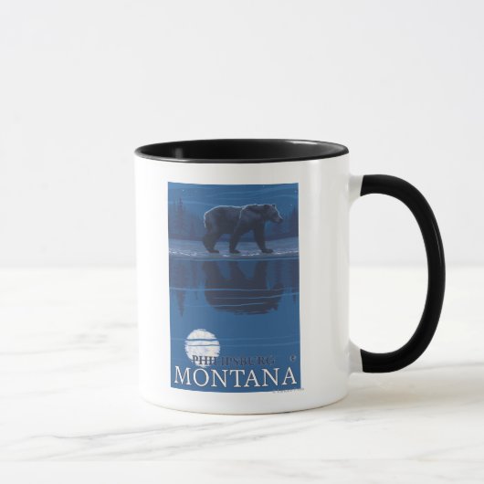 Philipsburg, MontanaBear im Mondlicht Tasse (Rechts)