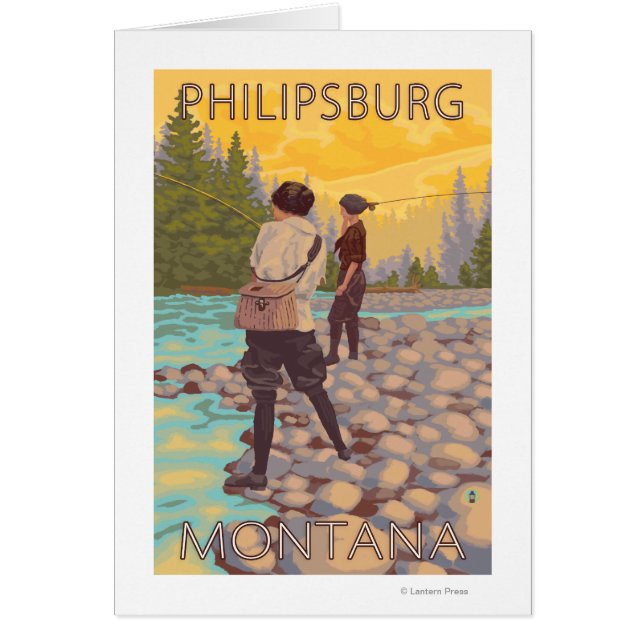 Philipsburg, MontanaWomen Fly Fishing (Vorne)